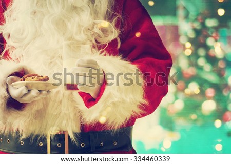 Santa picking cookie