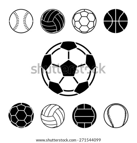 sport balls icons set great for any use. Vector EPS10.