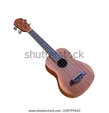 isolated ukulele on white background