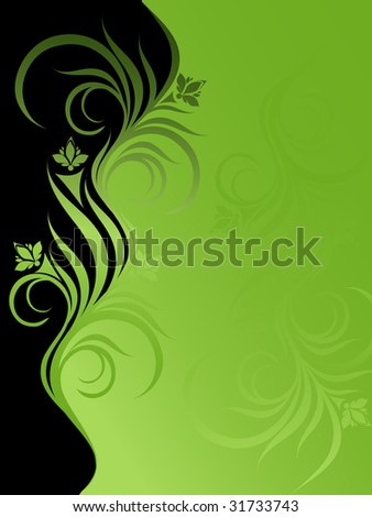 Black And Green Background. stock vector : Black and green