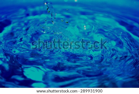 Water in vibrant color, can be used as background, nature, ecology