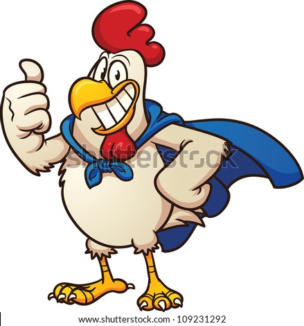 Cartoon Super Chicken