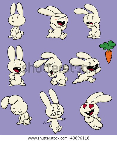 Cartoon Images Of Rabbits. Cute cartoon rabbits.
