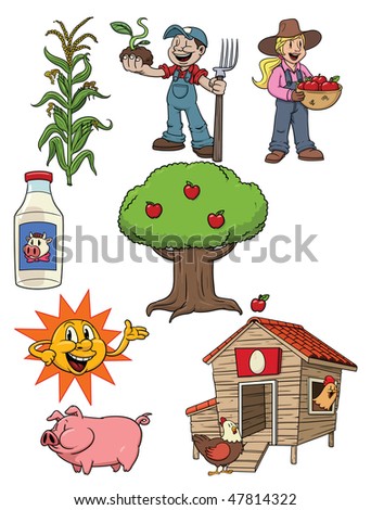 Cartoon Farmer Woman