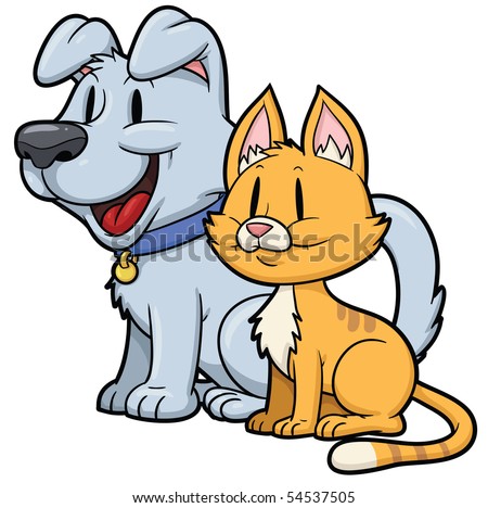 Cute Animated Cats on Stock Vector   Cute Cartoon Cat And Dog  Both In Separate Layers For