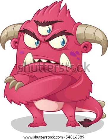 Angry Cartoon Monster