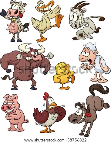 Cartoon Farm Characters