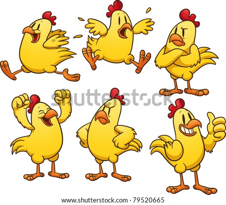 Yellow Chicken Cartoon