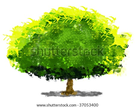Green Tree Sketch