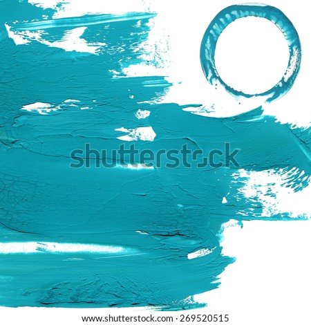 Abstract blue wave background. brush, acrylic