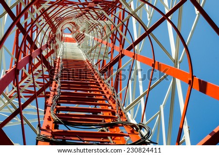 staircase mobile antenna tower