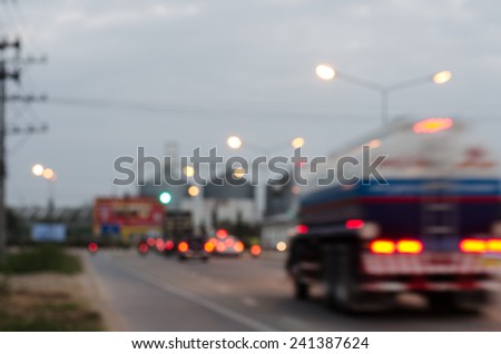 blur cars traffic on urban street