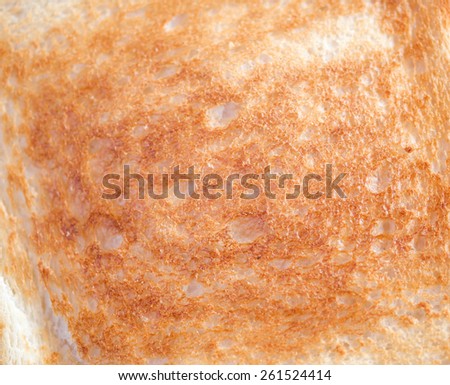 Fresh toasted bread, dairy product for breakfast background