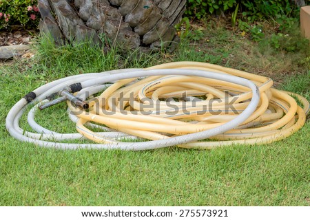 Rubber water hose or tube for garden