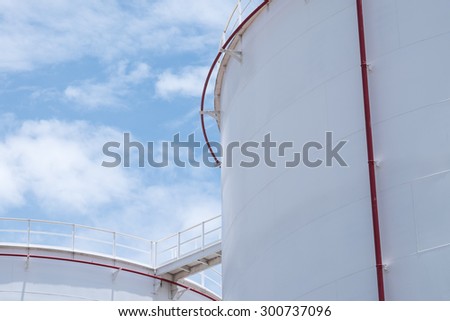 Industrial oil storage tank refinery for energy supply background