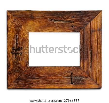 Old Fashioned Picture Frame Isolated On White Stock Photo 27966857
