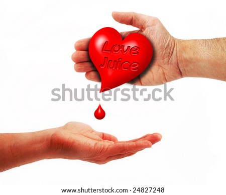 love heart on hand. Love Juice - Red Heart In Hand
