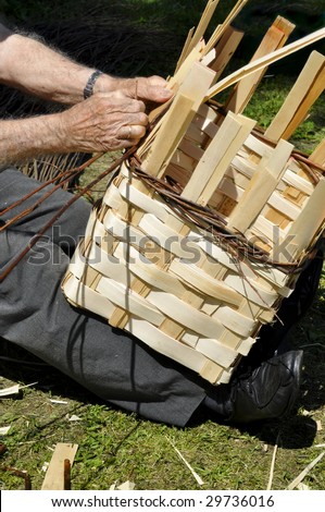 manual work to create baskets