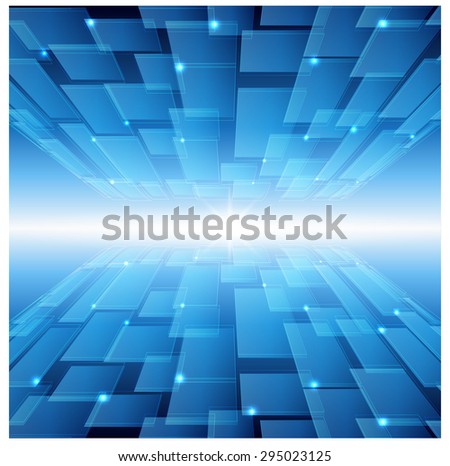virtual technology blue background