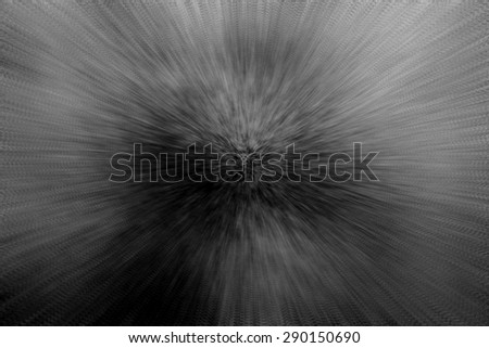 abstract black and white  explosion in the middle