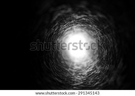 abstract of light at the end tunnel