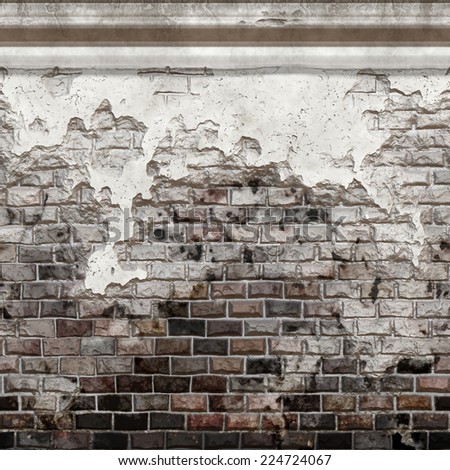 A Seamless illustration of a damaged wall from a dangerous alley. Seamless texture means that you can place a sample side by side and repeat it infinitely or use it as material for 3D scenes/objects.