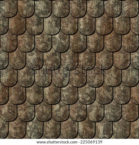 Seamless illustration of a dirty wooden roof. Seamless texture means that you can place a sample side by side and repeat it infinitely or use it as material for games, 3D scenes/objects, and etc.