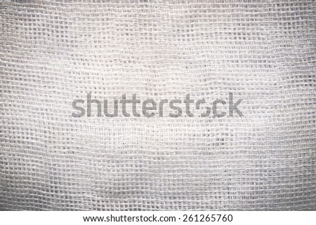 White and light gray texture of gauze background with clear space for your own text