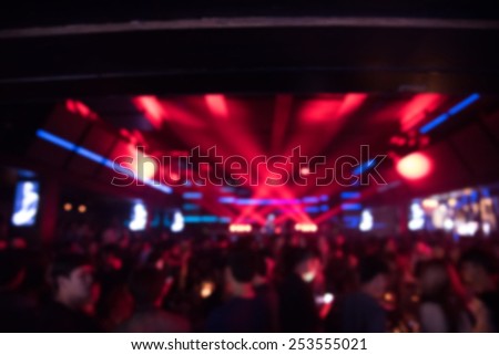 blured background night scene in party night club