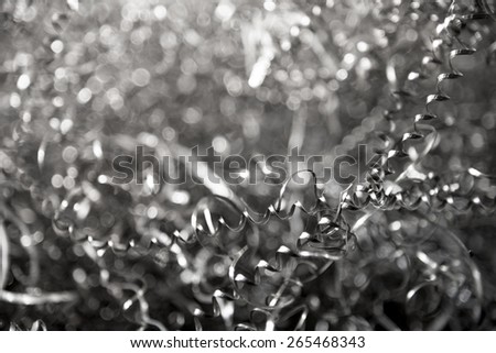 texture background and bokeh of steel wool from machine in factory Industrial