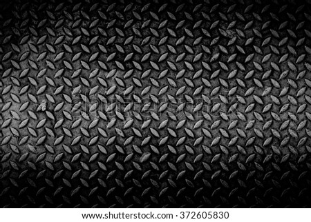 texture background of grungy old weathered  metal diamond plate with scratch and dirty in dark tone