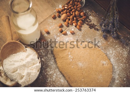 Ingredients for cookie dough