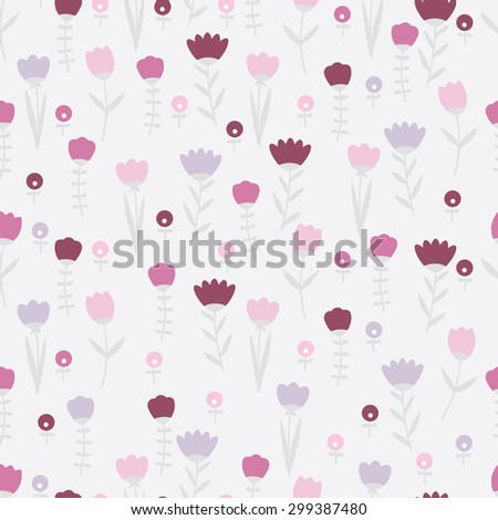 The pattern of small flowers. Pastel pattern of several types of small flowers. Light option.