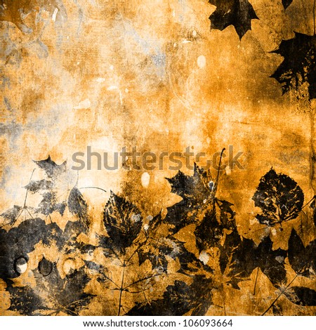 art leaves autumn background card