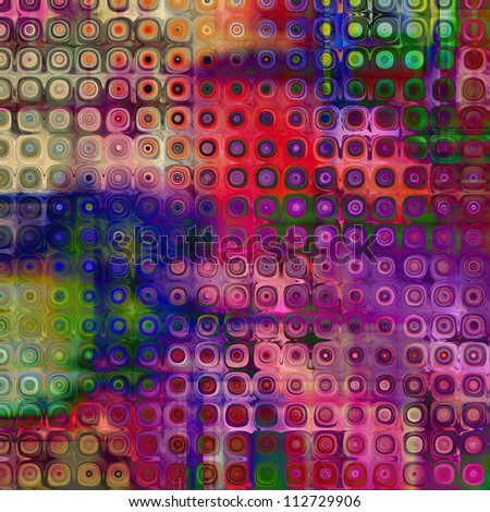 art abstract geometric rainbow pattern background with circles and points