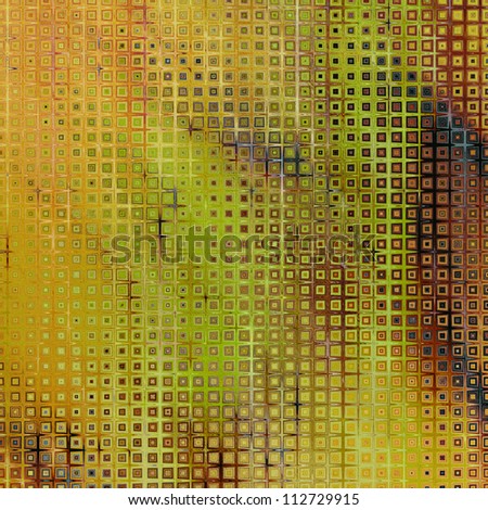 art abstract geometric pattern monochrome background in old gold, green, olive and brown colors with halftone