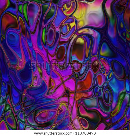 art abstract rainbow fractal geometric seamless pattern background in bright violet, fuchsia, pink, blue, red and gold colors