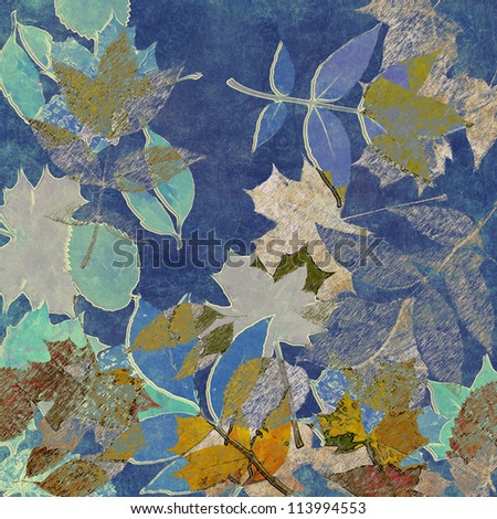 art leaves autumn background card