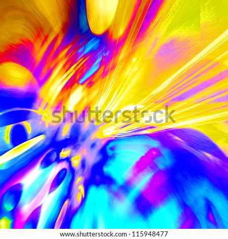art abstract rainbow pattern background with blue and golden colors