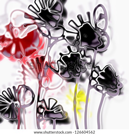 art glass and graphic floral  background for family holidays