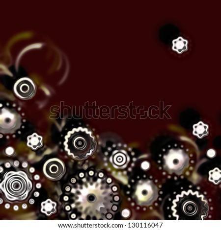 art glass floral colorful background with space for text, for family holidays