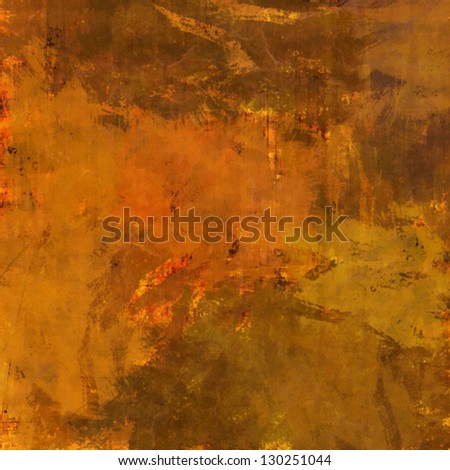 art abstract painted background in gold and green