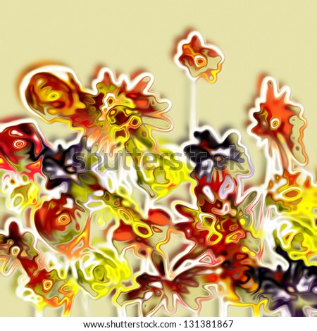 art glass floral background with space for text, for family holidays