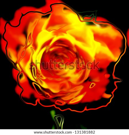 art glass roses background for family holidays