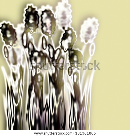 art glass white floral background with space for text, for family holidays