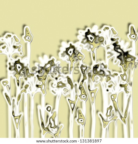 art glass white floral background with space for text, for family holidays
