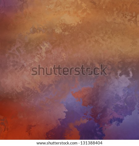 art abstract painted background in orange, red and violet colors