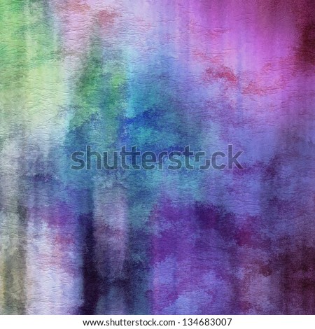art abstract watercolor background on paper texture in light viole, blue, green and pink colors