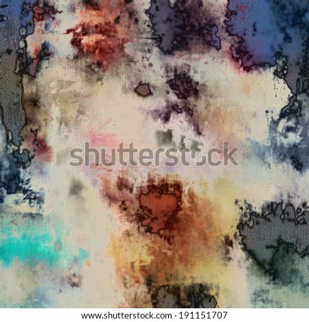 art abstract acrylic and pencil background in white, grey, orange and black colors