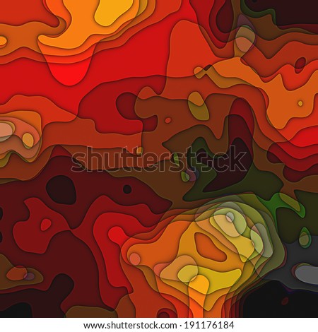 art colorful trasnperancy waves pattern background in yellow, orange, red and green colors